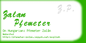 zalan pfemeter business card
